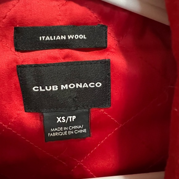 Club Monaco Italian wool double breasted pea coat - Picture 5 of 7
